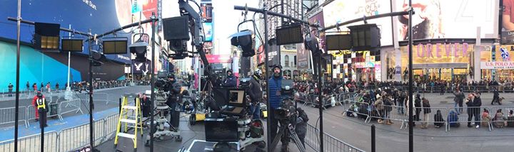 Times Square…Preparing For NBC’s Carson Daly Countdown Show